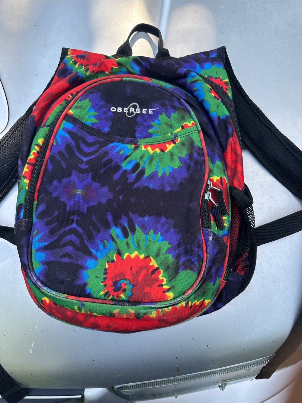 Multicolor Tie-Dye Spiral Backpack